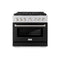 ZLINE 36-Inch 5.2 cu. ft. Paramount Gas Range with 6 Burner DuoPro™ Cooktop and Convection Gas Oven with Black Matte Door (PSGR-BLM-36)
