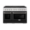 ZLINE 48-Inch 6.7 cu. ft. Paramount Gas Range with 8 Burner DuoPro™ Cooktop and Dual Ovens with Black Matte Doors (PSGR-BLM-48)