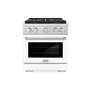 ZLINE 30-Inch 4.2 cu. ft. Paramount Gas Range with 4 Burner DuoPro™ Cooktop and Convection Gas Oven with White Matte Door (PSGR-WM-30)