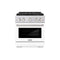 ZLINE 30-Inch 4.2 cu. ft. Paramount Gas Range with 4 Burner DuoPro™ Cooktop and Convection Gas Oven with White Matte Door (PSGR-WM-30)