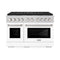 ZLINE 48-Inch 6.7 cu. ft. Paramount Gas Range with 8 Burner DuoPro™ Cooktop and Dual Ovens with White Matte Doors (PSGR-WM-48)