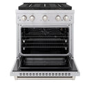 ZLINE 30-Inch 4.2 cu. ft. Paramount Gas Range with 4 Burner DuoPro™ Cooktop and Convection Gas Oven in Stainless Steel (PSGR30)