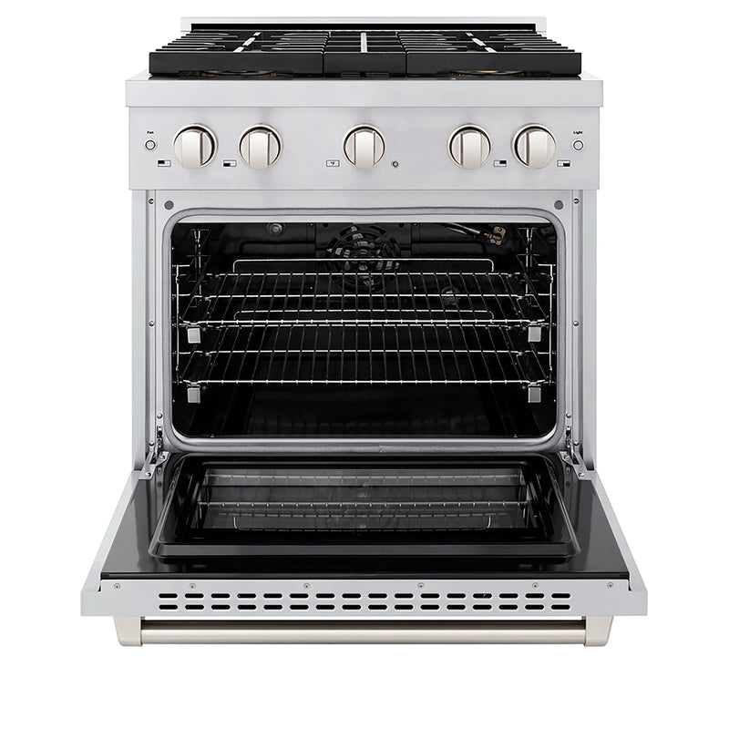 ZLINE 30-Inch 4.2 cu. ft. Paramount Gas Range with 4 Burner DuoPro™ Cooktop and Convection Gas Oven in Stainless Steel (PSGR30)