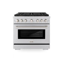 ZLINE 36-Inch 5.2 cu. ft. Paramount Gas Range with 6 Burner DuoPro™ Cooktop and Convection Gas Oven in Stainless Steel (PSGR36)