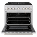 ZLINE 36-Inch 5.2 cu. ft. Paramount Gas Range with 6 Burner DuoPro™ Cooktop and Convection Gas Oven in Stainless Steel (PSGR36)