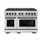 ZLINE Autograph Edition 48-Inch 6.7 cu. ft. Paramount Gas Range with 8 Burner DuoPro™ Cooktop and Dual Ovens in Stainless Steel and Matte Black Accents (PSGRZ-48-MB)
