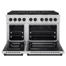 ZLINE Autograph Edition 48-Inch 6.7 cu. ft. Paramount Gas Range with 8 Burner DuoPro™ Cooktop and Dual Ovens in Stainless Steel and Matte Black Accents (PSGRZ-48-MB)