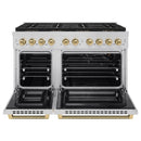 ZLINE Autograph 48-Inch Paramount DuoPro Gas Range in Stainless Steel with Bronze Helix Handles (PSGRZ-48-KCB)