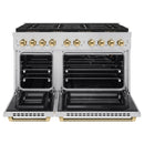 ZLINE Autograph 48-Inch Paramount DuoPro Gas Range in Stainless Steel with Gold Helix Handles (PSGRZ-48-KG)