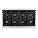 ZLINE Autograph 48-Inch Paramount DuoPro Gas Range in Stainless Steel with Gold Helix Handles (PSGRZ-48-KG)