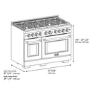 ZLINE Autograph 48-Inch Paramount DuoPro Gas Range in Stainless Steel with Nickel Helix Handles (PSGRZ-48-KPN)