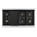 ZLINE Autograph 48-Inch Paramount DuoPro Gas Range in Stainless Steel with Nickel Helix Handles (PSGRZ-48-KPN)