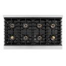 ZLINE Autograph 48-Inch Paramount DuoPro Gas Range in Stainless Steel with Nickel Helix Handles (PSGRZ-48-KPN)