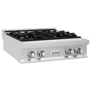 ZLINE 30-Inch Porcelain Gas Stovetop with 4 Gas Brass Burners (RT-BR-30)