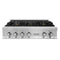 ZLINE 36-Inch Rangetop with 6 Gas Brass Burners in Stainless Steel (RT-BR-36)