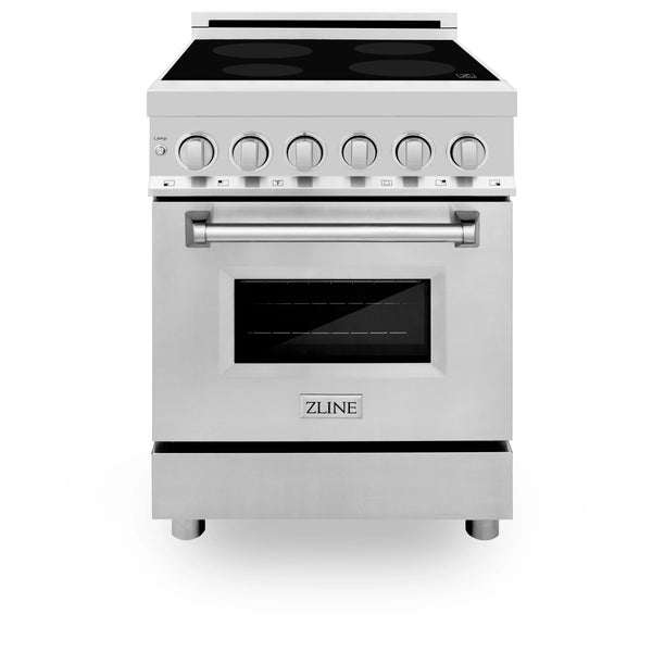 ZLINE 24-Inch 2.8 cu. ft. Induction Range with a 3 Element Stove and Electric Oven in Stainless Steel (RAIND-24)