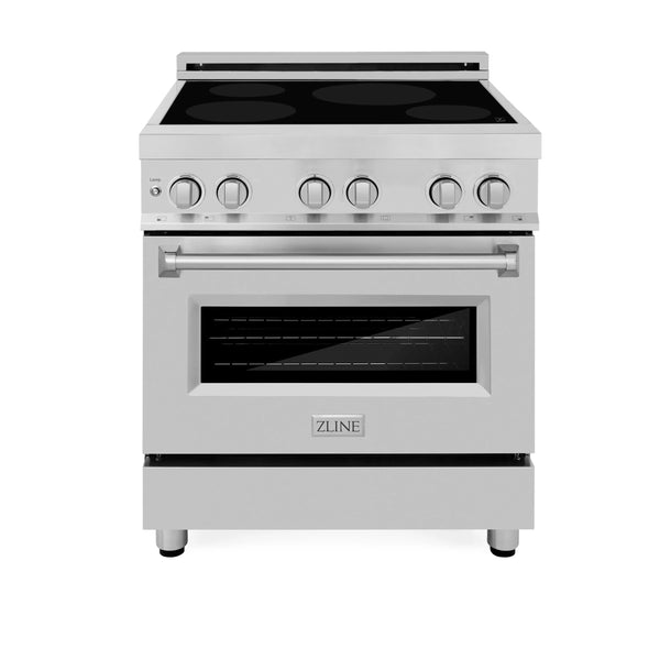 ZLINE 30-Inch 4.0 cu. ft. Induction Range with a 4 Element Stove and Electric Oven in Stainless Steel (RAIND-30)
