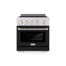 ZLINE 30-Inch 4.2 cu. ft. Paramount Induction Range with 4 Element Cooktop and Electric Convection Oven in Stainless Steel with Black Matte Door (SINR-BLM-30)