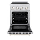ZLINE 24-Inch, 3.2 Cu. Ft. Paramount Induction Range with 3 Element Cooktop and Electric Convection Oven in Stainless Steel (SINR24)