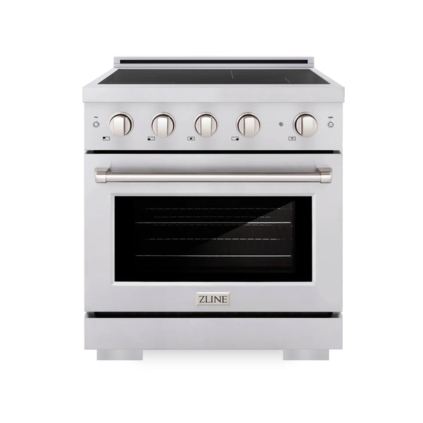 ZLINE 30-Inch, 4.2 Cu. Ft. Paramount Induction Range with 4 Element Cooktop and Electric Convection Oven in Stainless Steel (SINR30)