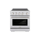 ZLINE 4-Piece Appliance Package - 30-Inch Paramount Induction Range, Wall Mount Range Hood, 36-Inch French Door Refrigerator with Water Dispenser, and Dishwasher in Stainless Steel