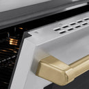 ZLINE Autograph Edition 24-Inch 3.2 Cu. Ft. Paramount Induction Range with 3 Element Cooktop and Electric Convection Oven in Stainless Steel with Champagne Bronze Accents (SINRZ-24-CB)