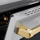 ZLINE Autograph Edition 24-Inch 3.2 Cu. Ft. Paramount Induction Range with 3 Element Cooktop and Electric Convection Oven in Stainless Steel with Polished Gold Accents (SINRZ-24-G)