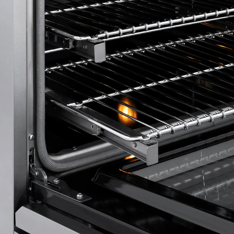 ZLINE 30-Inch, 4.2 Cu. Ft. Paramount Induction Range with 4 Element Cooktop and Electric Convection Oven in Stainless Steel with Polished Gold Accents (SINRZ-30-G)