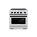 ZLINE Autograph Edition 30-Inch 4.2 Cu. Ft. Paramount Induction Range with 4 Element Cooktop and Electric Convection Oven in Stainless Steel with Matte Black Accents (SINRZ-30-MB)