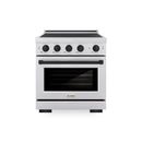 ZLINE Autograph Edition 30-Inch 4.2 Cu. Ft. Paramount Induction Range with 4 Element Cooktop and Electric Convection Oven in Stainless Steel with Matte Black Accents (SINRZ-30-MB)