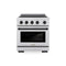 ZLINE Autograph Edition 30-Inch 4.2 Cu. Ft. Paramount Induction Range with 4 Element Cooktop and Electric Convection Oven in Stainless Steel with Matte Black Accents (SINRZ-30-MB)