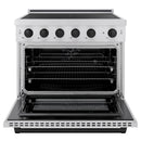 ZLINE Autograph Edition 36-Inch 5.2 Cu. Ft. Paramount Induction Range with 5 Element Cooktop and Electric Convection Oven in Stainless Steel with Matte Black Accents (SINRZ-36-MB)