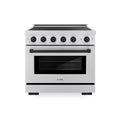 ZLINE Autograph Edition 36-Inch 5.2 Cu. Ft. Paramount Induction Range with 5 Element Cooktop and Electric Convection Oven in Stainless Steel with Matte Black Accents (SINRZ-36-MB)