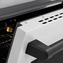 ZLINE Autograph Edition 24-Inch 3.2 cu. ft. Paramount Induction Range with 3 Element Cooktop and Electric Convection Oven in Stainless Steel with White Matte Door and Matte Black Accents (SINRZ-WM-24-MB)