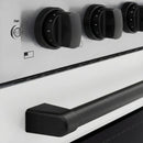 ZLINE Autograph Edition 24-Inch 3.2 cu. ft. Paramount Induction Range with 3 Element Cooktop and Electric Convection Oven in Stainless Steel with White Matte Door and Matte Black Accents (SINRZ-WM-24-MB)