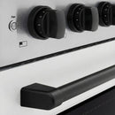 ZLINE Autograph Edition 36 in. 5.2 cu. ft. Paramount Induction Range with 5 Element Cooktop and Electric Convection Oven in Stainless Steel with White Matte Door and Matte Black Accents (SINRZ-WM-36-MB)