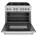 ZLINE 36-inch Legacy Series Dual Fuel Range with 6 Gas Brass Burners and Electric Oven in Stainless Steel (RA-BR-36)