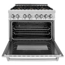 ZLINE 36-inch Legacy Series Dual Fuel Range with 6 Gas Brass Burners, Griddle, and 4.6 Cu. Ft. Electric Oven in Stainless Steel (RA-BR-GR-36)