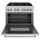 ZLINE 5-Piece Appliance Package - 36-Inch Dual Fuel Range, Hood, Refrigerator, Dishwasher, and Microwave Drawer in Stainless Steel