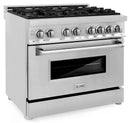 ZLINE 36-inch Legacy Series Dual Fuel Range with 6 Gas Burners, Griddle and 4.6 Cu. Ft. Electric Oven in Stainless Steel (RA-GR-36)