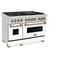 ZLINE Legacy Series Autograph Edition 48-inch Dual Fuel Range with Gas Stove and 6.0 Cu. Ft. Electric Oven in Stainless Steel with White Matte Door and Champagne Bronze Accents (RAZ-WM-48-CB)