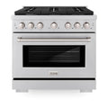 ZLINE 36-Inch 5.2 cu. ft. Paramount Gas Range with 6 Burner Cooktop and Convection Gas Oven in Stainless Steel (SGR36)