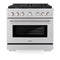 ZLINE 36-Inch Gas Range with 6 Gas Burners and 5.2 cu. ft. Convection Gas Oven in Stainless Steel (SGR36)