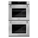 ZLINE 3-Piece Appliance Package - 30-Inch Rangetop, Convertible Wall Mount Range Hood, and Double Wall Oven in Stainless Steel (3KP-RTRH30-AWD)