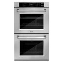 ZLINE 4-Piece Appliance Package - 48-Inch Rangetop, 30” Double Wall Oven, 36” Refrigerator with Water Dispenser, and Convertible Wall Mount Hood in Stainless Steel (4KPRW-RTRH48-AWD)
