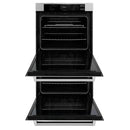 ZLINE 3-Piece Appliance Package - 36-Inch Rangetop, Convertible Wall Mount Range Hood, and Double Wall Oven in Stainless Steel (3KP-RTRH36-AWD)