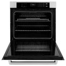 ZLINE 30-Inch Professional True Convection Single Wall Oven with Air Fry and Self Clean in Stainless Steel with White Matte Door (WAS-WM-30)
