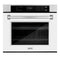 ZLINE 30-Inch Professional True Convection Single Wall Oven with Air Fry and Self Clean in Stainless Steel with White Matte Door (WAS-WM-30)