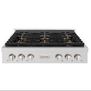 ZLINE 36-Inch Paramount Gas Rangetop with 6 Burner DuoPro™ Cooktop in Stainless Steel (PSRT36)