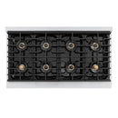 ZLINE Autograph Edition 48-Inch Paramount Gas Rangetop with 8 Burner DuoPro™ Cooktop in Stainless Steel and Champagne Bronze Accents (PSRTZ-48-CB)